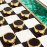 Подарочные шахматы «Царский малахит» с шашками