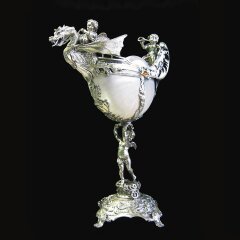 Серебряный кубок «DRAGON» из морской раковины НАУТИЛУС