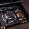 Подарочный набор шампуров с аксессуарами для пикника «Мужской» в подарочной коробке (натуральная кожа)