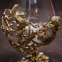 Подарочный бокал для коньяка «Барокко» с художественным оформлением