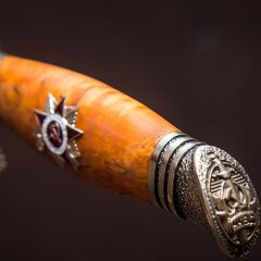 Наградной нож финка «СССР» с советским орденом на рукояти
