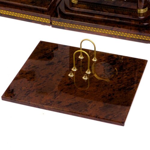 Письменный набор «Королевский» из камня обсидиан