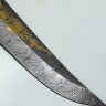 Большой позолоченный нож «Султан» с клинком из дамасской стали