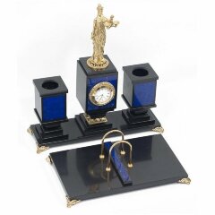 Настольный набор «Фемида» (лазурит)