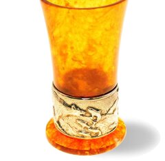 Янтарная стопка для водки «Медведи»