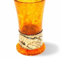 Янтарная стопка для водки «Медведи»