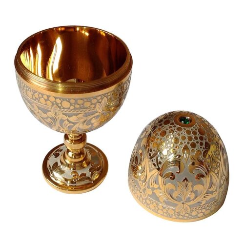 Позолоченный сувенир «Яйцо рюмки»