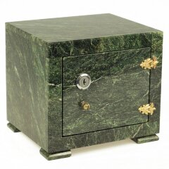 Декоративный сейф из камня змеевик «Кабинет» для хранения документов