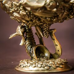 Подарочный бокал для коньяка «Золотая рыбка» с объёмной фигуркой