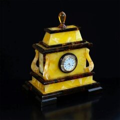 Настольные часы из янтаря «STATUS» для рабочего стола