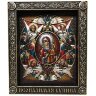 Большая резная икона «Неопалимая Купина» с кристаллами Сваровски