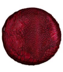 Бордовое декоративное блюдо «Аметистовые джунгли» для интерьера дома