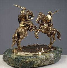 Композиция из бронзы «Поединок Давид-Сослана и Ричарда Львиное сердце»