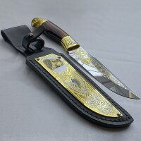 Охотничий нож «Золотой сокол» с позолоченным клинком