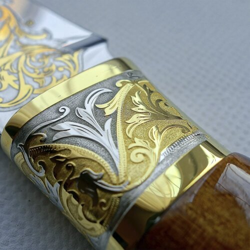 Охотничий нож «Золотой сокол» с позолоченным клинком