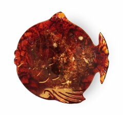 Тарелка из янтаря «Рыбка»