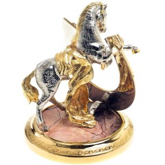 Декоративная подкова с лошадью «На счастье» на яшме в подарок сестре