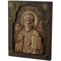 Резная икона «Николай Чудотворец» (малая)