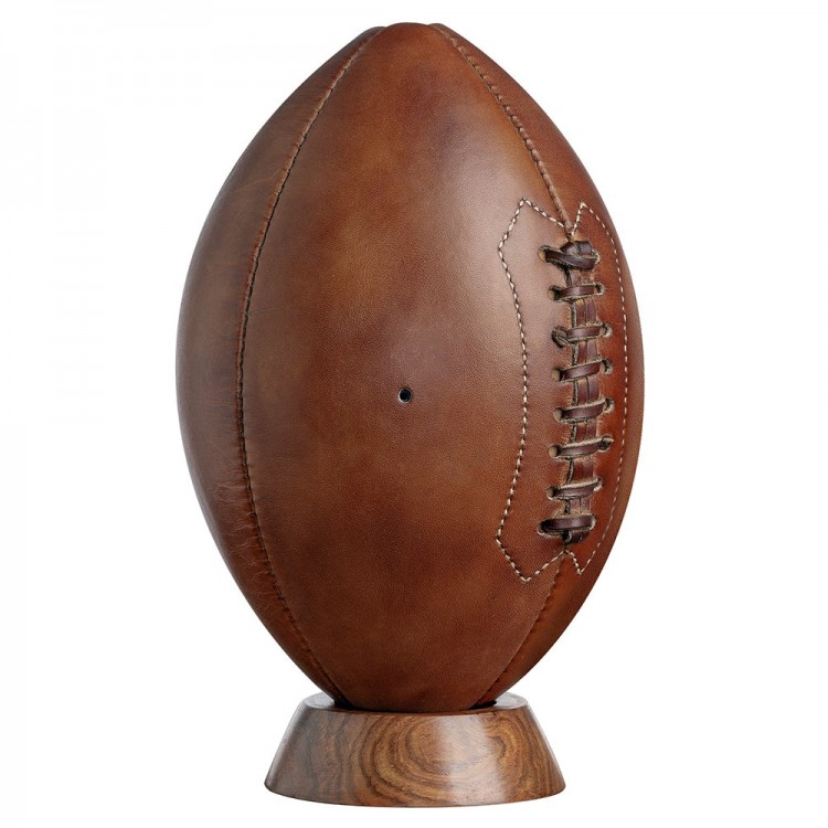 Подарочный мяч регби «Американский футбол» из натуральной кожи