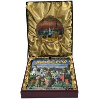 Подарочная книга «Москва» (на английском языке) с тарелкой