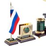 Настольный органайзер «Парящий орёл» из натурального камня малахит