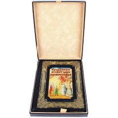 Подарочная книга «Праздники и святыни православия» в кожаном переплёте