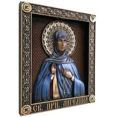 Именная икона «Преподобная Ангелина Сербская» с кристаллами Сваровски