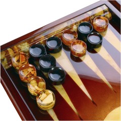 Нарды деревянные «CLASSIC» с янтарной мозаикой в подарок мужчине