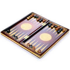 Нарды деревянные «CLASSIC» с янтарной мозаикой в подарок мужчине