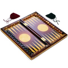 Нарды деревянные «CLASSIC» с янтарной мозаикой в подарок мужчине