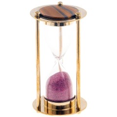 Классические настольные песочные часы «Тигровый глаз» в металлическом корпусе