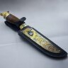 Сувенирный нож «Волк» с дамасским клинком