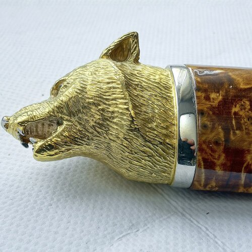 Сувенирный нож «Волк» с дамасским клинком