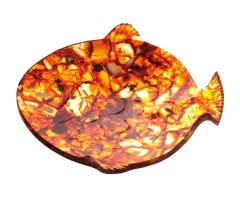 Янтарная тарелка «Рыбка»