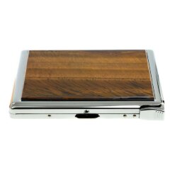 Подарочный портсигар «Тигровый глаз» с зажигалкой