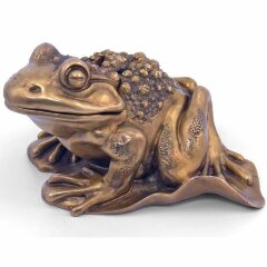 Бронзовая шкатулка «Лягушка на листе»