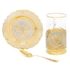 Чайный набор «Герб» (позолота)