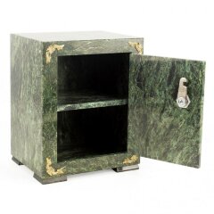 Декоративный сейф из камня змеевик «Герб России» для хранения документов