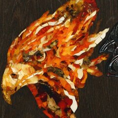 Подарочные нарды «Орёл» из морёного дуба и янтаря