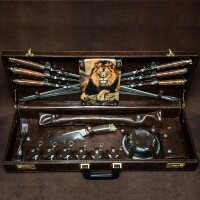 Подарочный набор для пикника «Царь зверей» в кожаном чемодане