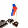 Настольный органайзер «Лев» из камня чёрный обсидиан