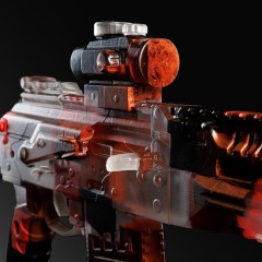 Интерьерный сувенир «Автомат» на подставке в подарок парню на 23 февраля