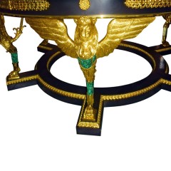 Стол интерьерный «Антик» из натурального малахита для дома