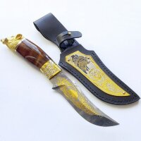 Коллекционный нож «Кабан» из дамасской стали