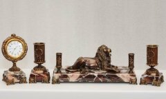 Письменный набор «Лев» (яшма)