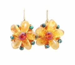 Серьги из янтаря «Летний денёк»