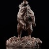 Скульптурная композиция дикого кабана «Крепкий секач» из бронзы в подарок охотнику