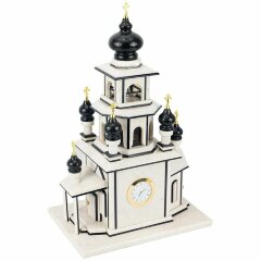 Настольные часы «Храм» (мрамор, змеевик)