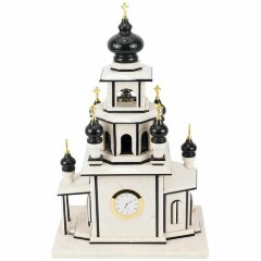 Настольные часы «Храм» (мрамор, змеевик)