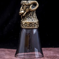 Подарочная стопка перевёртыш «Весёлый баран» из бронзы